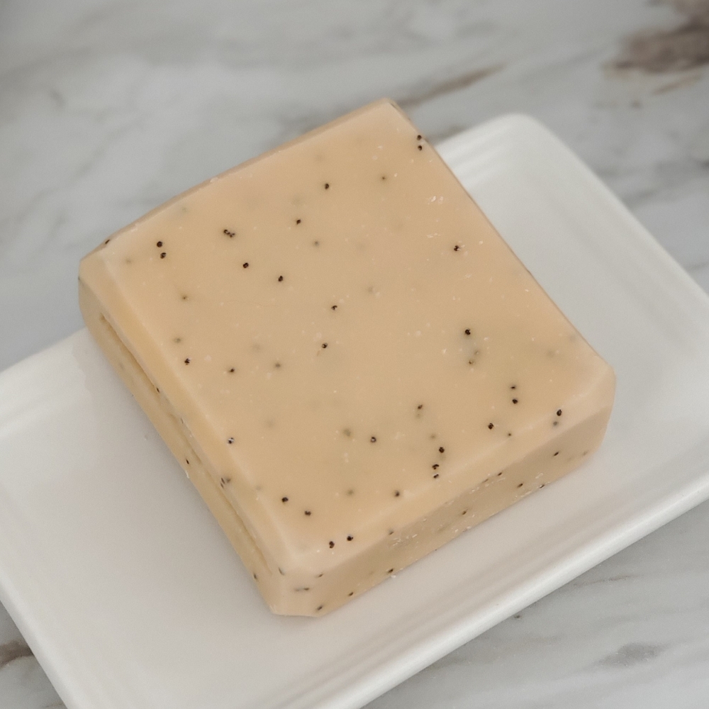 (2) Poppy Seed Bar Body Soaps w/ Poppy Seeds - Picture 2 of 5